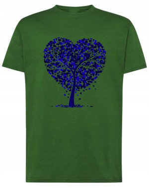 Walentynki T-Shirt męski nadruk Drzewo Serca r.M