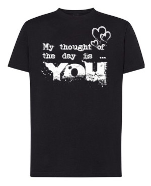 Walentynki T-Shirt męski nadruk Myślę o Tobie 3XL