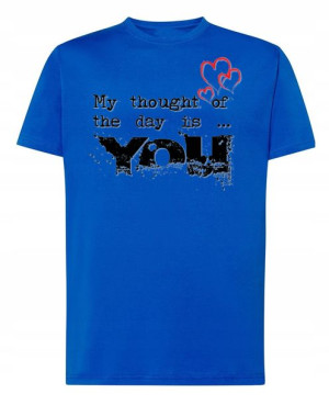 Walentynki T-Shirt męski nadruk Myślę o Tobie 5XL