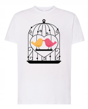 Walentynki T-Shirt męski nadruk Ptaszki Miłość 4XL