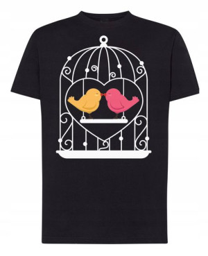 Walentynki T-Shirt męski nadruk Ptaszki Miłość XXL