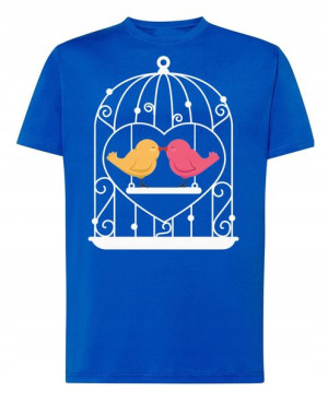 Walentynki T-Shirt męski nadruk Ptaszki Miłość XXL