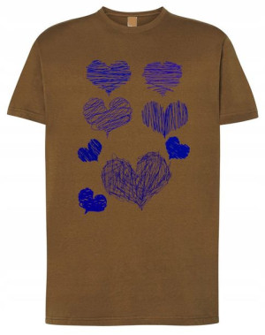 Walentynki T-Shirt męski nadruk Serca r.L