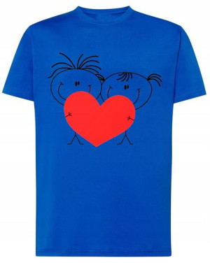 Walentynki T-Shirt męski Para Miłość Serce r.3XL