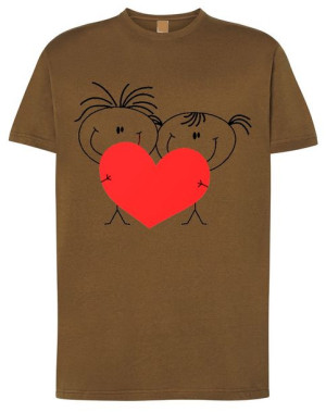 Walentynki T-Shirt męski Para Miłość Serce r.XL