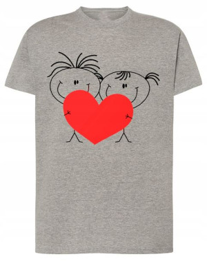 Walentynki T-Shirt męski Para Miłość Serce r.XS