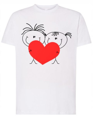 Walentynki T-Shirt męski Para Miłość Serce r.XXL