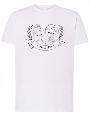 Walentynki T-Shirt męski Para Mr and Mrs r.M