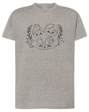 Walentynki T-Shirt męski Para Mr and Mrs r.S