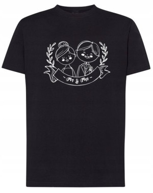 Walentynki T-Shirt męski Para Mr and Mrs r.XL