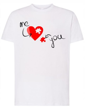 Walentynki T-Shirt męski Ty i Ja Serce r.3XL