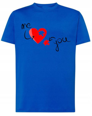 Walentynki T-Shirt męski Ty i Ja Serce r.4XL