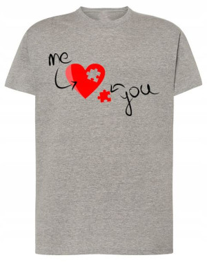 Walentynki T-Shirt męski Ty i Ja Serce r.5XL