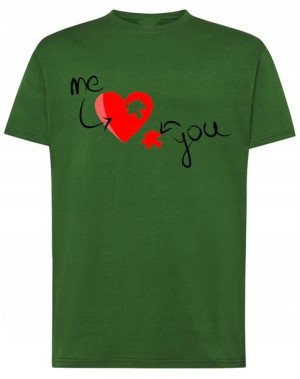 Walentynki T-Shirt męski Ty i Ja Serce r.5XL