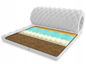 Materac nawierzchniowy 90x200 kokos HR Topper 5cm