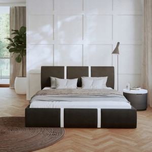 Łóżko 180x200 tapicerowane stelaż materac PLATINUM