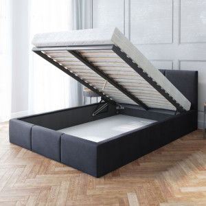 Łóżko 180x200 tapicerowane stelaż materac AMBER