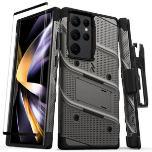 Etui ZIZO BOLT Series Samsung Galaxy S23 Ultra + szkło (szary)
