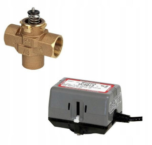 Zestaw Honeywell Zawór 3-drogowy 3/4 Gw + Siłownik