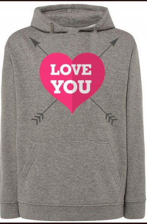 Waltentynki Bluza z Kapturem Love Nadruk r.XS