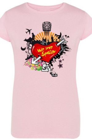 We Love Spain Damski T-Shirt Modny Nadruk r.M