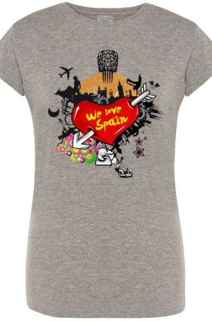 We Love Spain Damski T-Shirt Modny Nadruk r.M