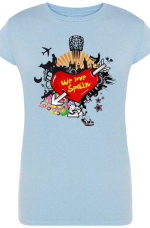 We Love Spain Damski T-Shirt Modny Nadruk r.XXL