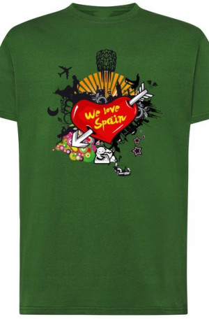 We love Spain T-Shirt Męski Nadruk Modny r.XXL
