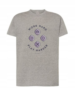 Work Hard Play Harder Playstation T-shirt Rozm.XL