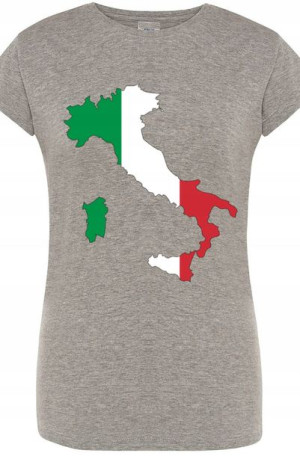 Włochy Damski Modny T-Shirt Nadruk Rozm.M