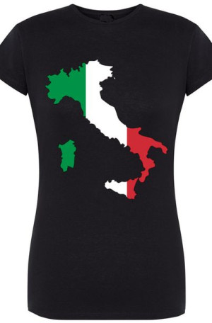 Włochy Damski Modny T-Shirt Nadruk Rozm.S
