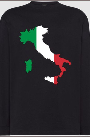 Włochy Flaga Męski Longsleeve Modny Rozm.XXL