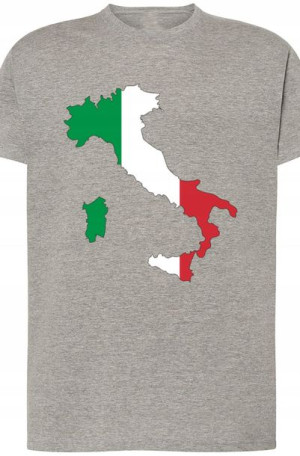 Włochy Flaga Męski T-Shirt Modny Nadruk Rozm.4XL