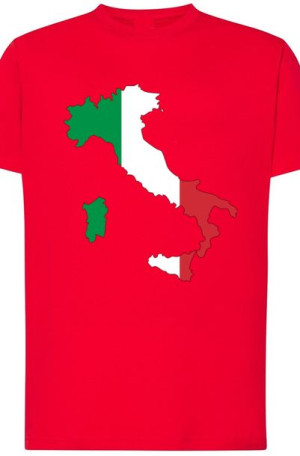 Włochy Flaga Męski T-Shirt Modny Nadruk Rozm.L
