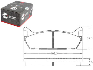 Klocki Hamulcowe Mazda 323 89-94 Tył A.b.s.