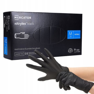 Rękawice RĘKAWICZKI nitrylowe NITRYLEX BLACK 100sz