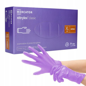 RĘKAWICE rękawiczki NITRYLOWE BEZPUDROWE violet XL
