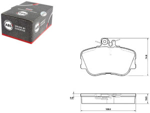 Klocki Hamulcowe Mercedes W202 C-klasa 93-00 A.b.s