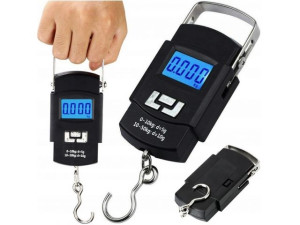 Waga Podróżna Wędkarska Ręczna 50kg + 2x Bateria