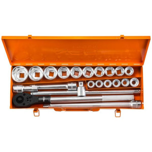Klucze Nasadowe 3/4", Zestaw 21 Szt.