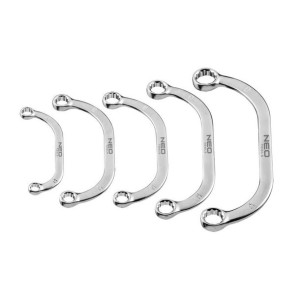 Klucze Oczkowe Wygięte 9-22 Mm, Zestaw 5 Szt.