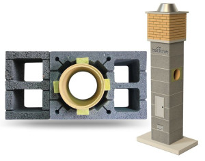 System Kominowy Ceramiczny W2+KW2 Ø 200 FIRE 8mb BKF