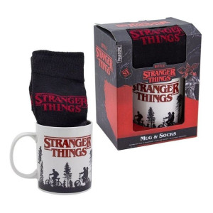 Zestaw prezentowy Stranger Things: kubek + skarpetki - Logo