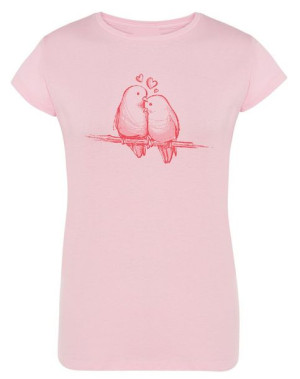 Walentynki Tshirt damski Ptaszki Para Miłość r.XXL
