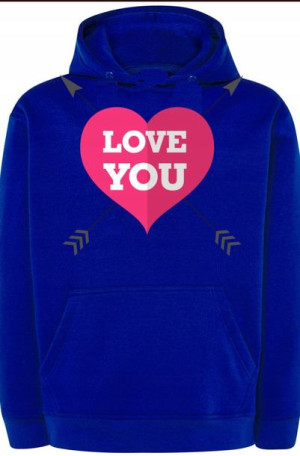 Waltentynki Bluza z Kapturem Love Nadruk r.XXL
