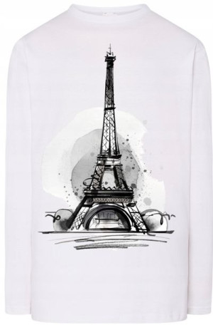 Wieża Eiffla Męska bluza Longsleeve Modna Rozm.L