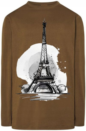 Wieża Eiffla Męska bluza Longsleeve Modna Rozm.S