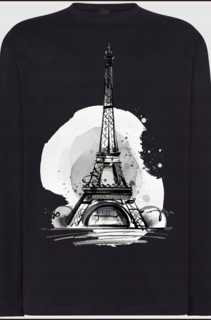 Wieża Eiffla Męska bluza Longsleeve Modna Rozm.XS