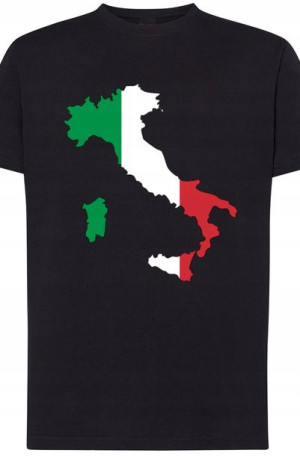 Włochy Flaga Męski T-Shirt Modny Nadruk Rozm.3XL