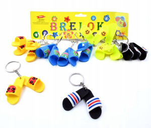 Brelok Do Kluczy Buty Klapki Zestaw 12szt